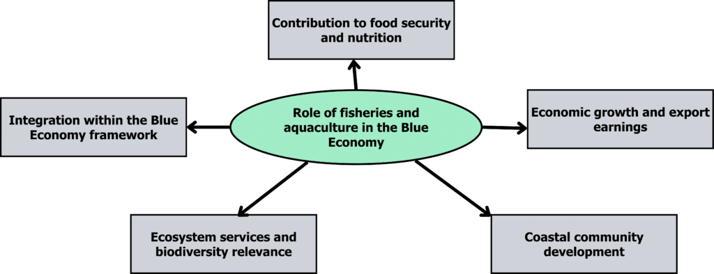 Figure 1. The role of fisheries and aquaculture section in Blue Economy of Bangladesh.